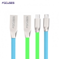 FOCUSES Premium 3.28ft/1.0m High Speed Metal Diamond Micro USB Data Cable